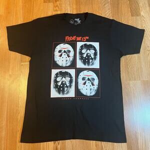 Halloween Friday the 13th Jason Voorhees Hockey Masks‎ Tee Shirt men’s Sz L